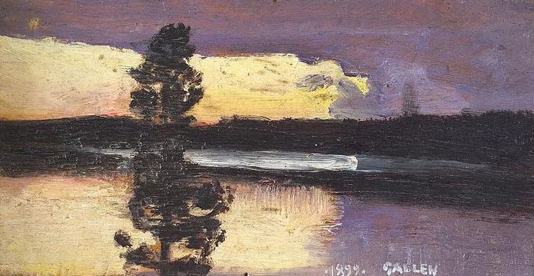 Akseli Gallen-Kallela Sunset Sweden oil painting art